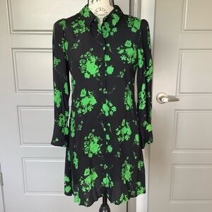 💚 Zara Semi-Sheer Floral Mini Dress 💚